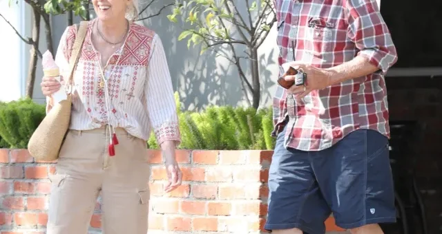 MAKING HIS MARK NCIS icon Mark Harmon, 73, looks totally unrecognizable on rare public outing for ice cream with wife Pam Dawber